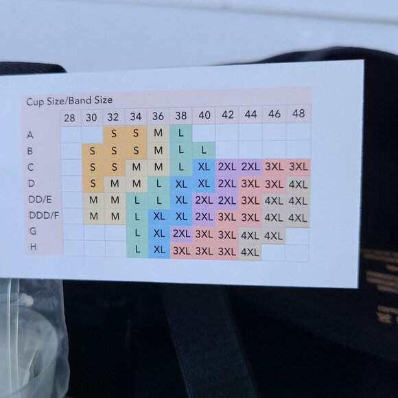 SHAPERMINT ESSENTIALS CONVERTIBLE STRAPLESS BANDEAU BRA - BLACK- SIZE XL/TG - Picture 12 of 13